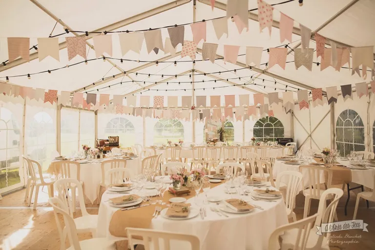 Tente Bi-pentes Blanchabri chapiteau mariage